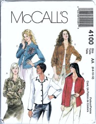 4100 UNLINED BOXY BUTTON JACKET 2 LENGTHS PATTERN 12-18